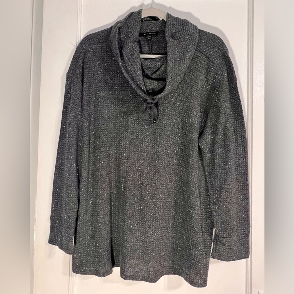 Lane Bryant Charcoal Cowl Neck Sweater